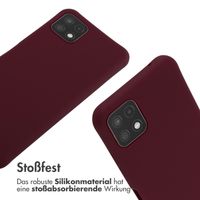 imoshion Silikonhülle mit Band für das Samsung Galaxy A22 (5G) - Dunkelrot