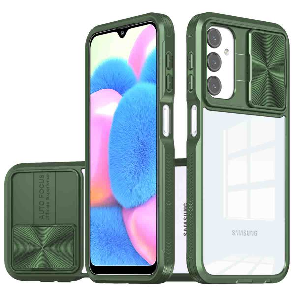 imoshion Back Cover mit Kameraschieber für das Samsung Galaxy A25 (5G) - Dunkelgrün