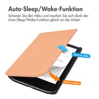 imoshion Canvas Sleepcover Klapphülle Pocketbook Verse / Verse Pro / Verse Pro Color / Vivlio Light / Light HD - Peach