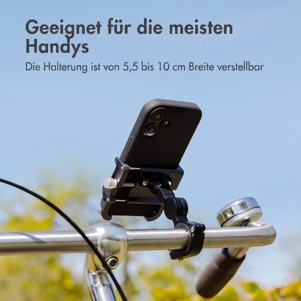 imoshion Aluminium Fahrrad-Handyhalterung - 360° drehbar - Leichtgewicht - Universell - Schwarz