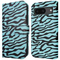 imoshion Design Klapphülle Google Pixel 8a - Black Blue Stripes