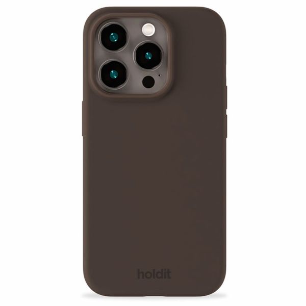 Holdit Silicone Case für das iPhone 14 Pro - Chocolate