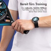 imoshion Silikonarmband für Samsung Galaxy Watch 4 / 5 / 6 / 7 (20 mm) - Schwarz