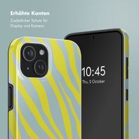 Selencia Vivid Rückabdeckung mit MagSafe Apple iPhone 15 - Zebra Winter Sky Titanium Yellow