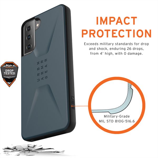 UAG Civilian Backcover für das Samsung Galaxy S21 - Blau