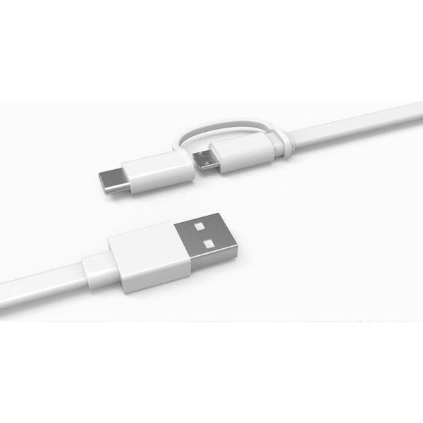 Huawei Original USB auf Micro-USB & USB-C Kabel - 1,5 Meter - Weiß