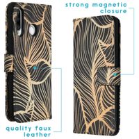 imoshion Design TPU Klapphülle Huawei P30 Lite - Golden Leaves