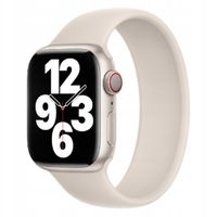 Apple Silikon Solo Loop für die Apple Watch | 44/45/46/49 mm - Größe 9 - Sternenlicht