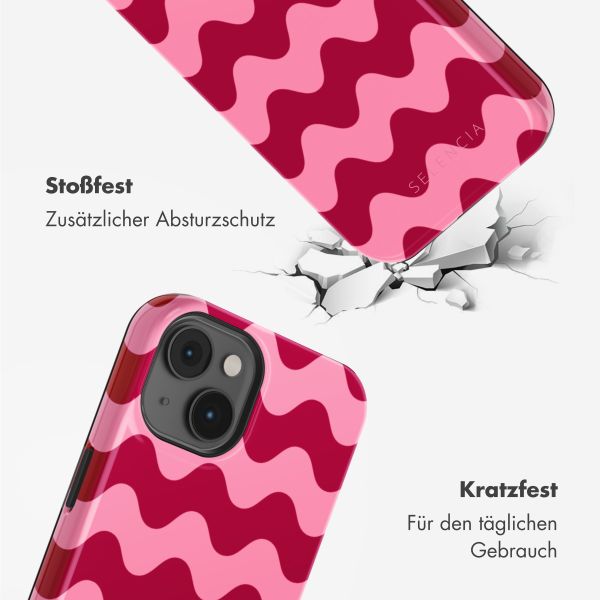 Selencia Vivid Tough Back Cover mit MagSafe für das iPhone 14 - Wave Vibes Lipstick