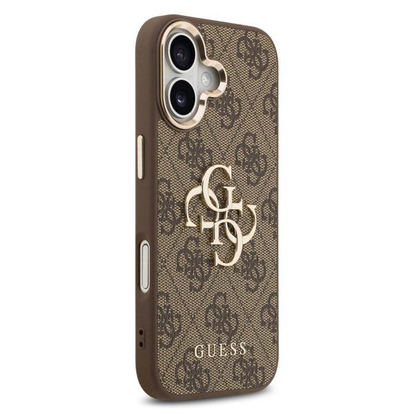 Guess 4G Metal Logo Back Cover Apple iPhone 17 - Gold Edge - Brown