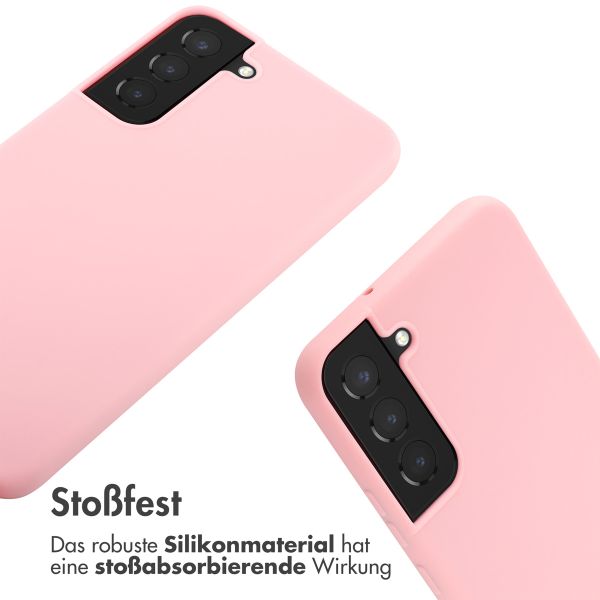 imoshion Silikonhülle mit Band für das Samsung Galaxy S22 Plus - Rosa