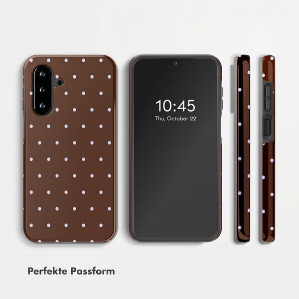 Selencia Vivid Back Cover Samsung Galaxy A17 (5G) / (4G) - Happy Dots Chocolate
