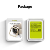 Ringke Bezel Styling für die Apple Watch Series 7 / 8 / 9 - 45 mm - Hairline Bolts Gold