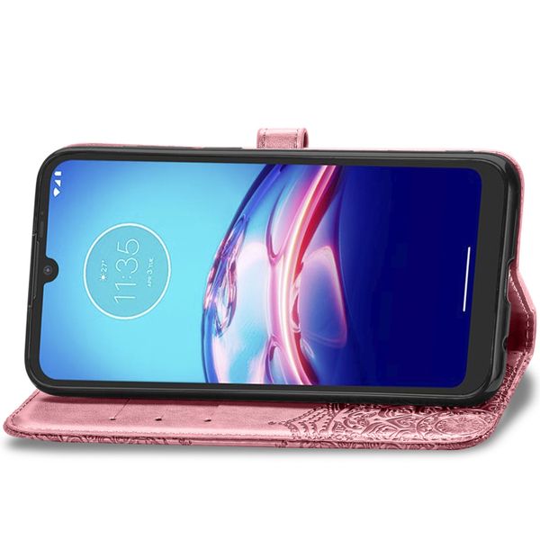 Mandala Klapphülle Motorola Moto E6s - Roségold