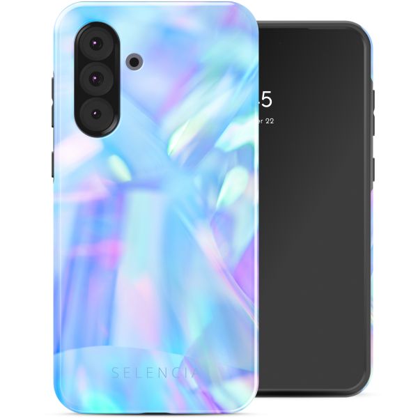 Selencia Vivid Tough Back Cover für das Samsung Galaxy A36 / A56 - Holographic Blue Dream