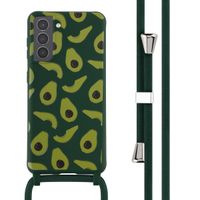 imoshion Silikonhülle design mit Band für das Samsung Galaxy S21 - Avocado Green