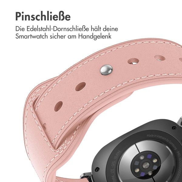 imoshion Lederarmband für die Samsung Galaxy Watch Ultra (2024/2025) - Rosa
