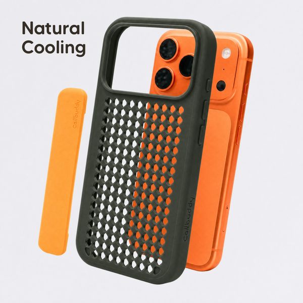 Callbuddy Hülle mit Strap Apple iPhone 17 Pro - Camo Orange