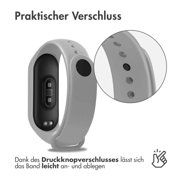 imoshion Silikonarmband für das Xiaomi Mi Band 3 / 4 - Grau