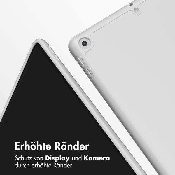 Accezz Smarte Klapphülle aus Silikon Apple iPad 9 (2021) 10.2 Zoll / iPad 8 (2020) 10.2 Zoll / iPad 7 (2019) 10.2 Zoll - Grau
