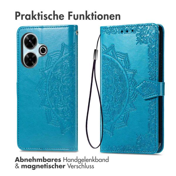 imoshion Mandala Klapphülle Xiaomi Redmi 13 4G - Türkis