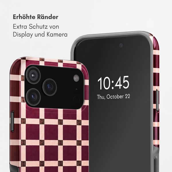 Selencia Vivid Back Cover Apple iPhone 18 Pro Max / 17 Pro Max - Check This Burgundy