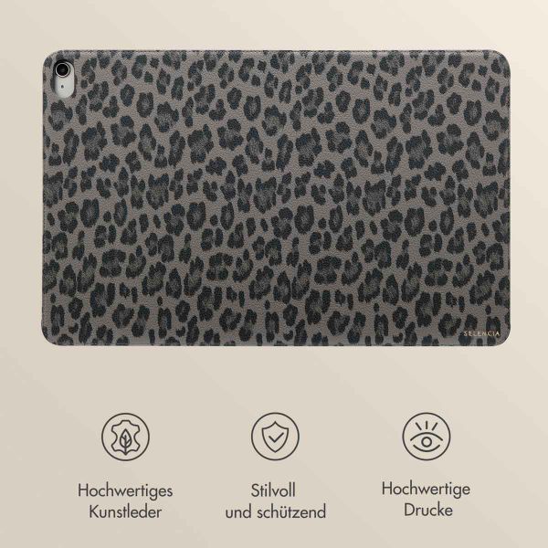 Selencia Sabi Klapphülle Apple iPad 11 (2025) 11 Zoll A16 / iPad 10 (2022) 10.9 Zoll - Midnight Black