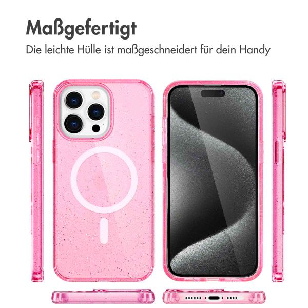 imoshion Sparkle Back Cover mit MagSafe für das iPhone 15 Pro - Rosa