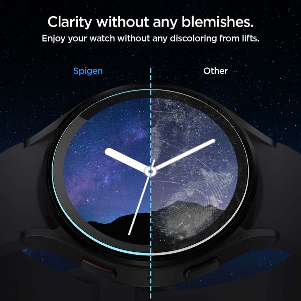 Spigen EZ FIT Glas.tR Displayschutzfolie mit Applikator für die Samsung Galaxy Watch 6 - 40 mm - Transparent