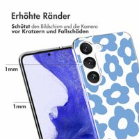 imoshion Design Hülle Samsung Galaxy S23 Plus - Retro Blue Flowers