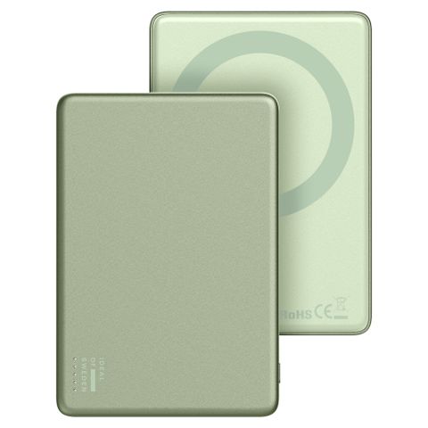 iDeal of Sweden Slim MagSafe Powerbank 5.000 mAh - Kabellose Powerbank - Sage Green
