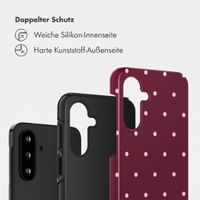 Selencia Vivid Back Cover Samsung Galaxy A17 (5G) / (4G) - Happy Dots Burgundy