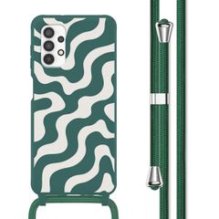 imoshion SilikonHülle design mit Band Samsung Galaxy A32 (4G) - Petrol Green Groovy