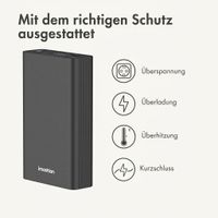 imoshion Ultra Series Aluminium Powerbank 20.000 mAh - Schnellladen bis 33W - Black