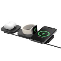 Belkin 3-in-1 magnetische kabellose Reiseladestation mit Qi2 15 W - Schwarz