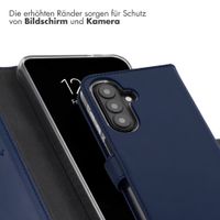 Selencia Echtleder Klapphülle Samsung Galaxy A27 (5G) - Dunkelblau
