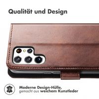 imoshion Luxuriöse Klapphülle Samsung Galaxy S22 Ultra - Dunkelbraun
