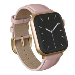 Burga Armband aus echtem Leder für Apple Watch | 38/40/41/42 mm - Pillow Talk / Gold