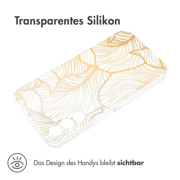 imoshion Design Hülle Samsung Galaxy A25 (5G) - Golden Leaves Transparent
