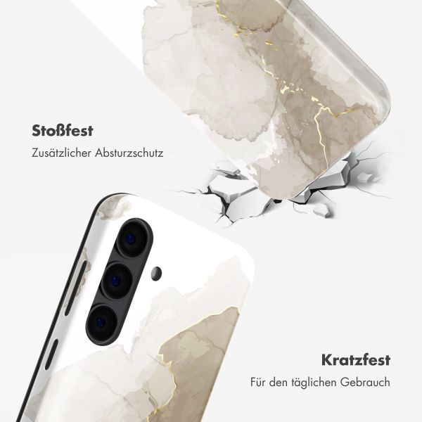 Selencia Vivid Back Cover Samsung Galaxy S24 - Marble Light Brown