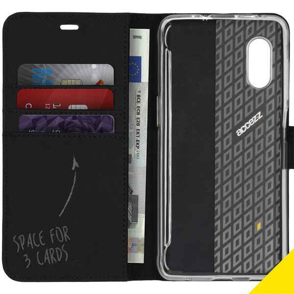 Accezz Wallet TPU Klapphülle Samsung Galaxy Xcover Pro - Schwarz