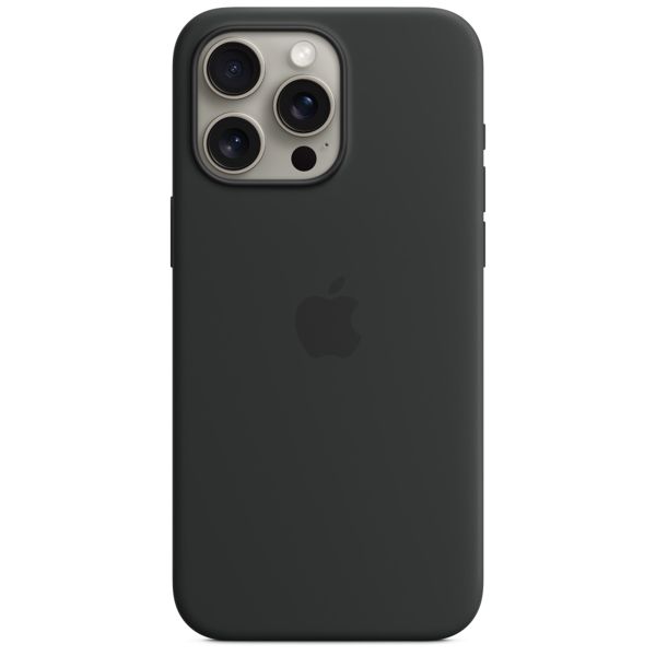 Apple Silikon-Case MagSafe für das iPhone 15 Pro Max - Black