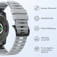 imoshion QuickFit® Silikonarmband Stripe für die Garmin Watch | 22 mm Anschluss - Sand