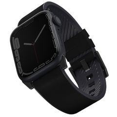 Uniq Straden Wasserdichtes Lederarmband für das  Apple Watch Series 1 t/m 11 / SE / Ultra (44/45/46/49 mm) - Midnight