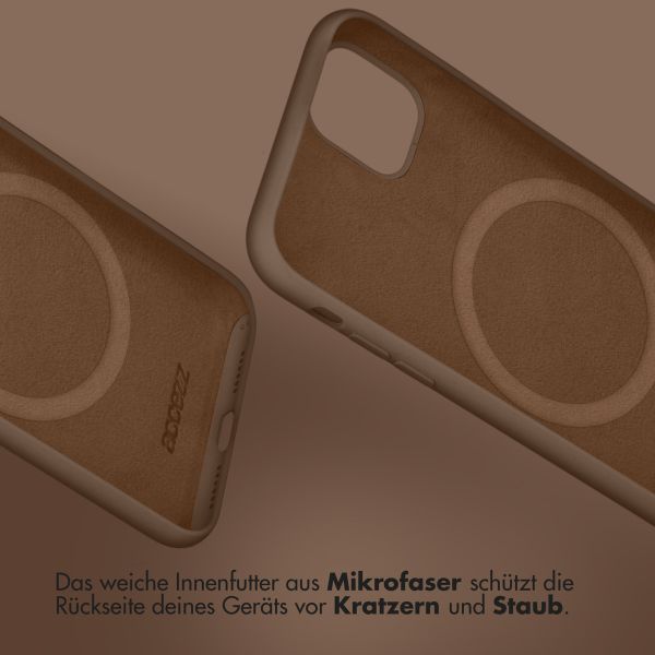 Accezz Liquid Silikoncase mit MagSafe Apple iPhone 16 Pro Max - Hellbraun