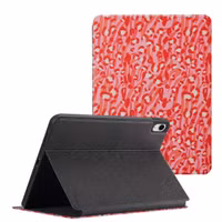 Selencia Vivid Klapphülle Apple iPad 9 (2021) 10.2 Zoll / iPad 8 (2020) 10.2 Zoll / iPad 7 (2019) 10.2 Zoll - Wild Spots Lipstick