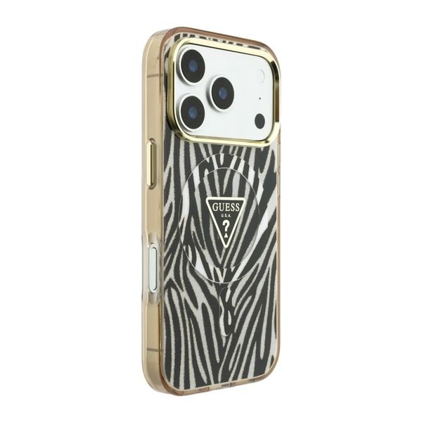 Guess MagSafe Case Apple iPhone 18 Pro / 17 Pro - Zebra Gold