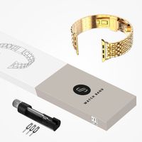 Selencia Drachenarmband aus Stahl für das  Apple Watch Series 1 t/m 11 / SE / Ultra (44/45/46/49 mm) - Gold