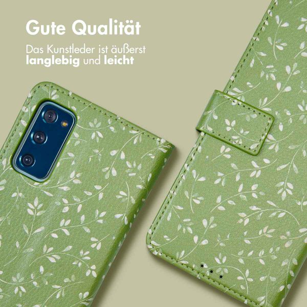 imoshion ﻿Design Klapphülle für das Samsung Galaxy S20 FE - Green Flowers