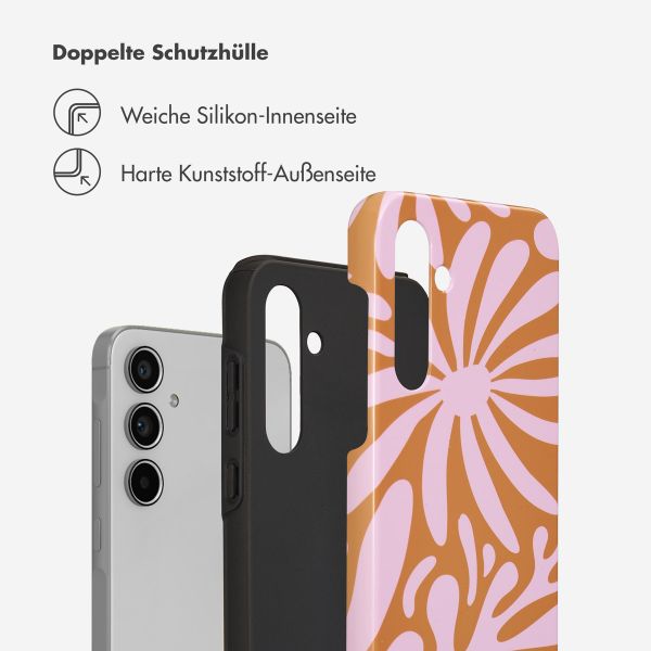 Selencia Vivid Back Cover Samsung Galaxy A55 - Modern Bloom Pink